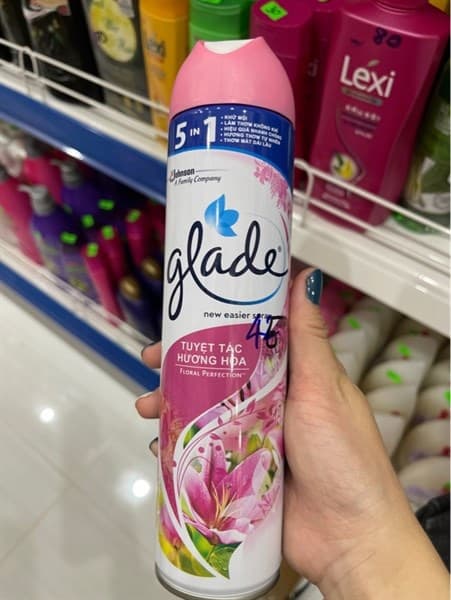 Glade xịt phòng hồng hương hoa 280ml